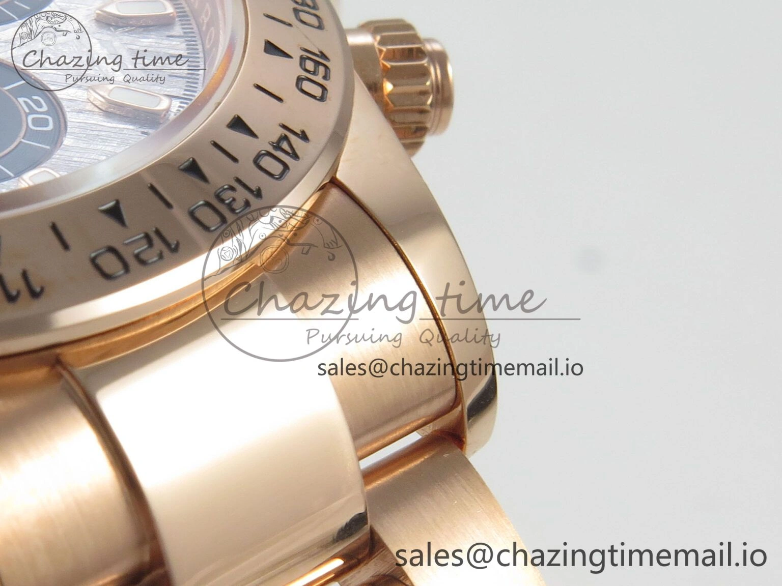 Sleek Daytona 116505 RG 3CF 1:1 Best Edition RG Bezel Meteorite Dial on RG Bracelet SH4130 V2(Mod Version) 145