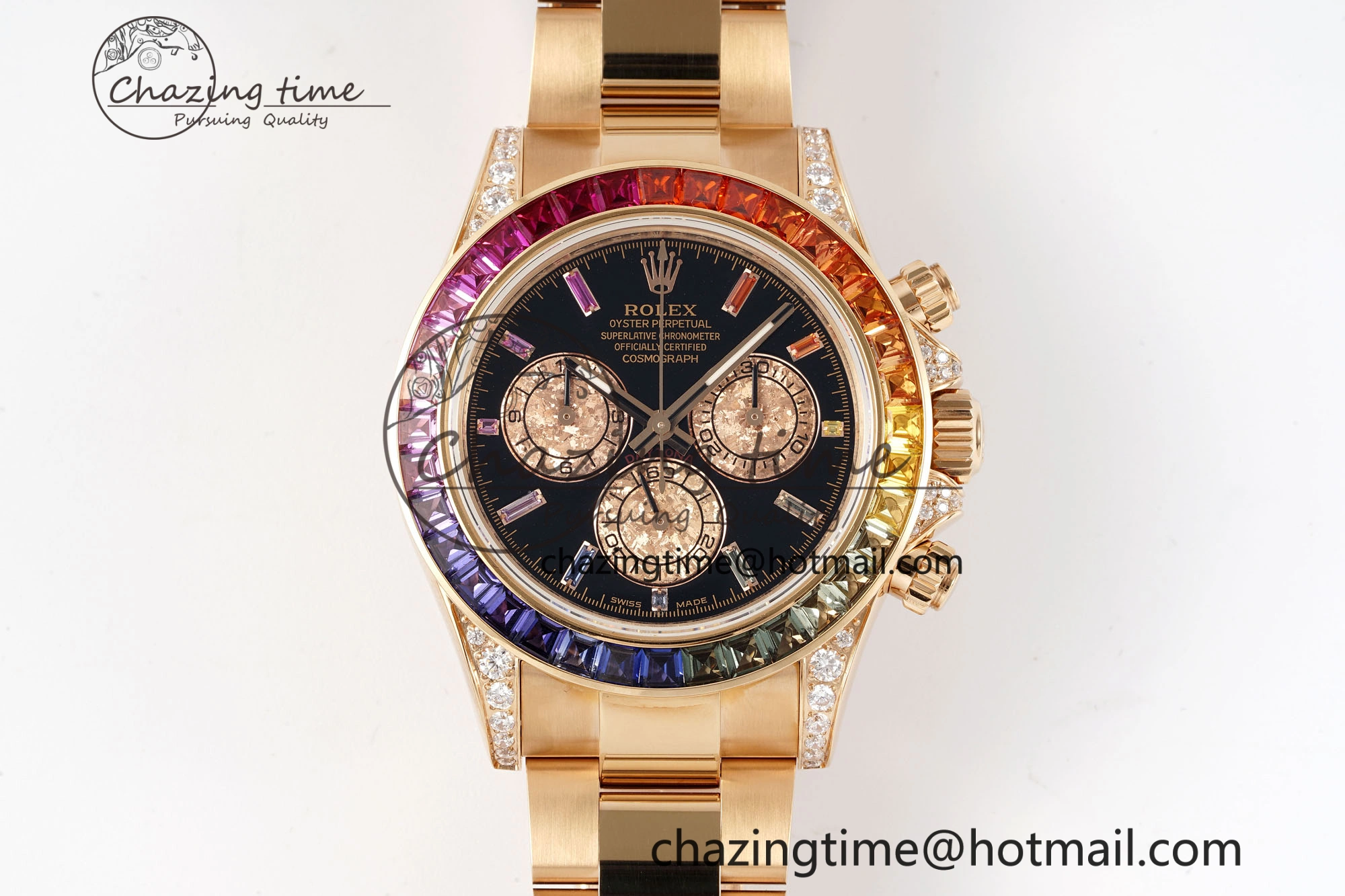 Daytona 116505 Rainbow IPK Best Edition Black RG Dial on RG Bracelet SA Vibrant 2028