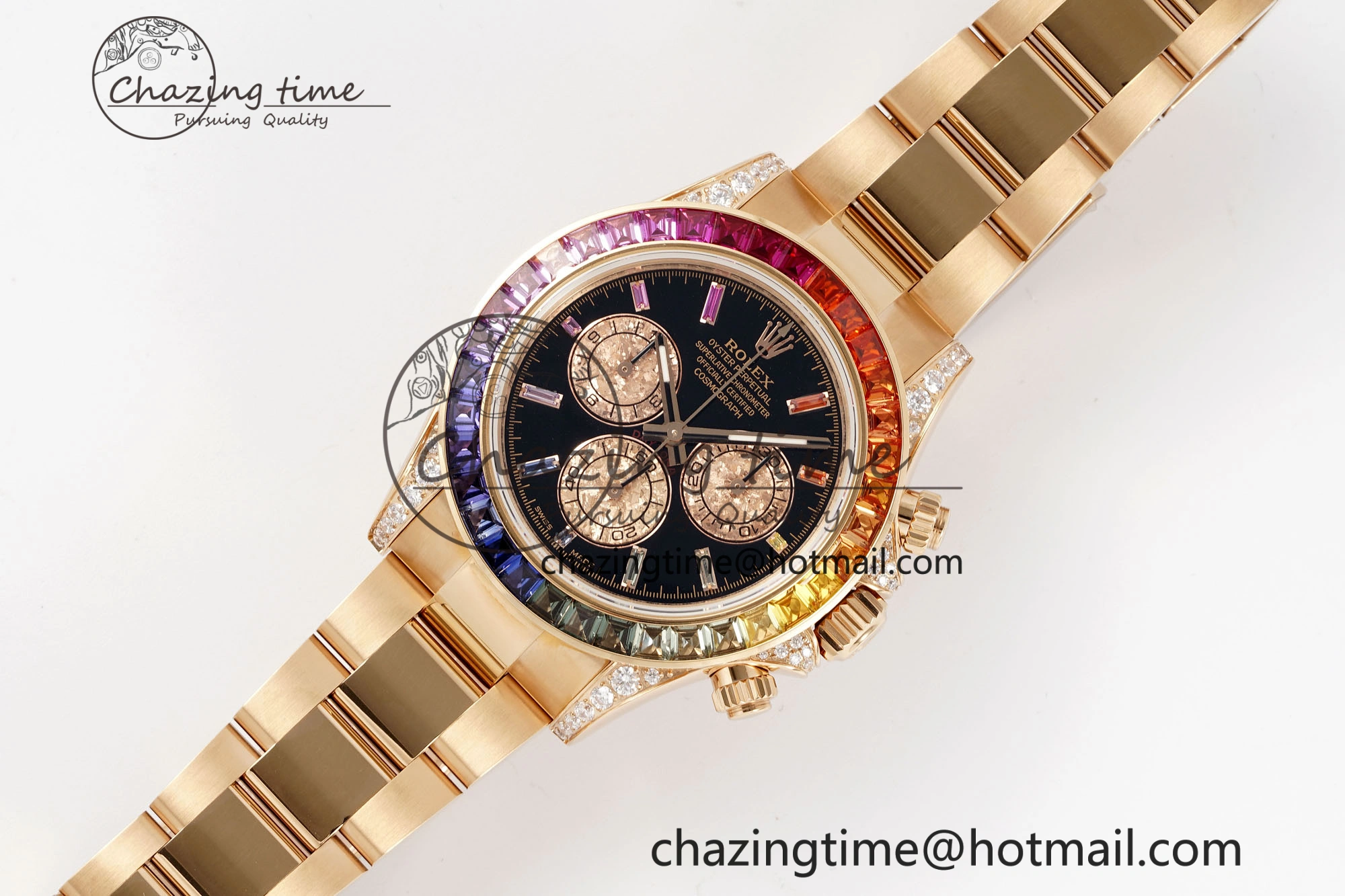 Daytona 116505 Rainbow IPK Best Edition Black RG Dial on RG Bracelet SA Vibrant 2028