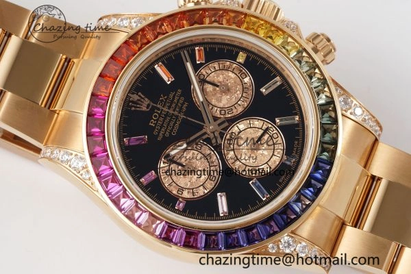 Daytona 116505 Rainbow IPK Best Edition Black RG Dial on RG Bracelet SA Vibrant 2028