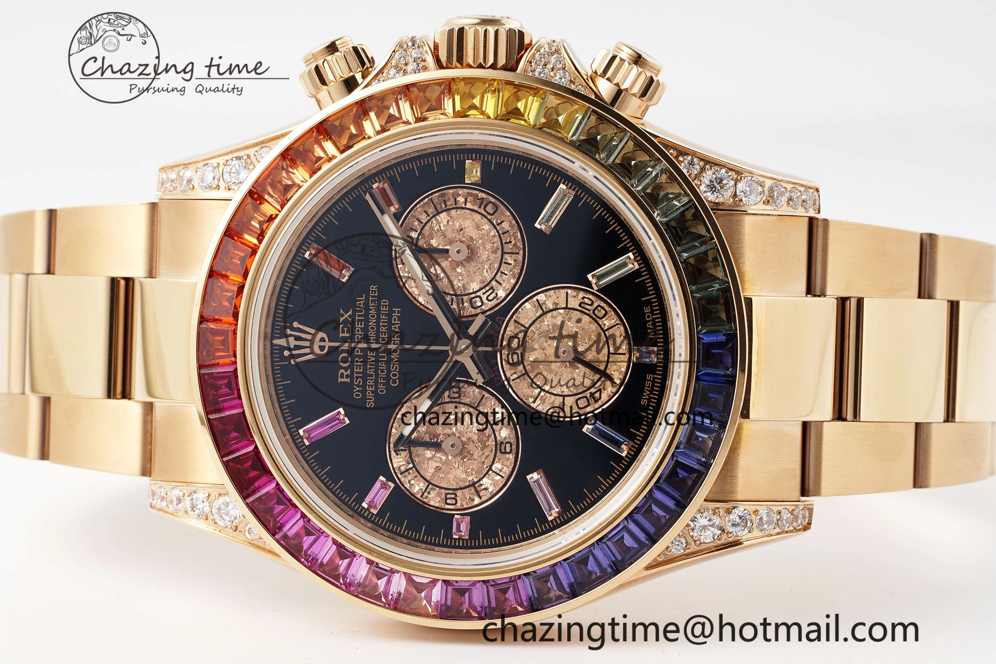 Daytona 116505 Rainbow IPK Best Edition Black RG Dial on RG Bracelet SA Vibrant 2028