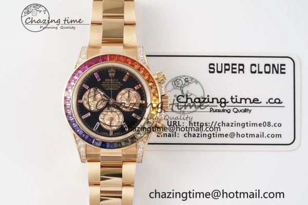 Daytona 116505 Rainbow IPK Best Edition Black RG Dial on RG Bracelet SA Vibrant 2028