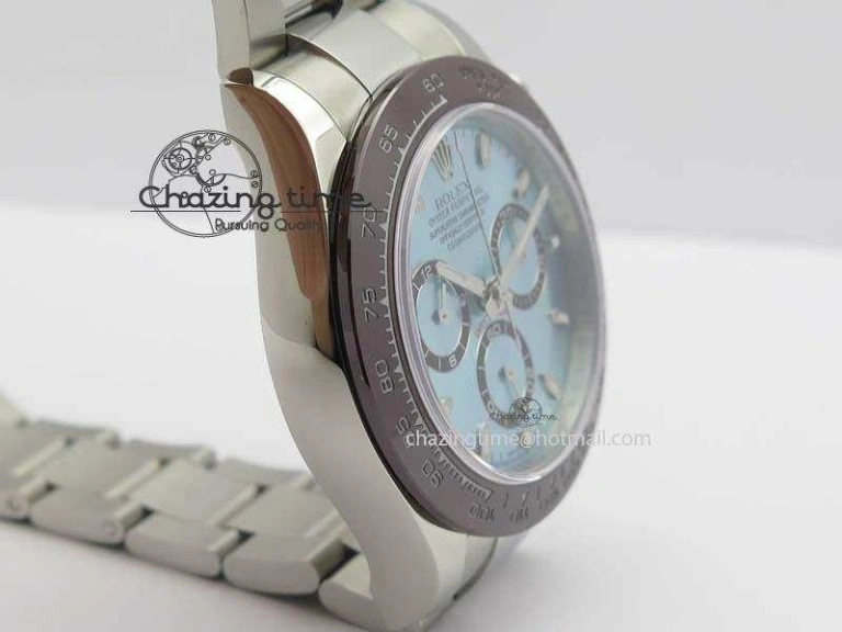 Daytona 116506 1:1 Noob Best Edition Brown Ceramic Bezel Ice Blue Dial On SS Bracelet A BestValue 3836