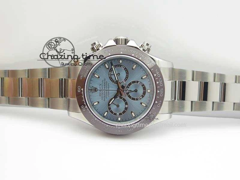 Daytona 116506 1:1 Noob Best Edition Brown Ceramic Bezel Ice Blue Dial On SS Bracelet A BestValue 3836
