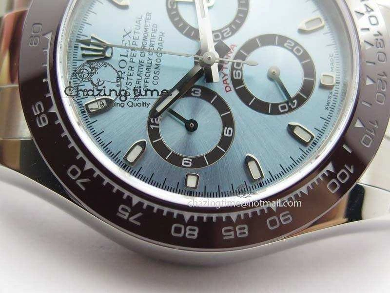 Daytona 116506 1:1 Noob Best Edition Brown Ceramic Bezel Ice Blue Dial On SS Bracelet A BestValue 3836