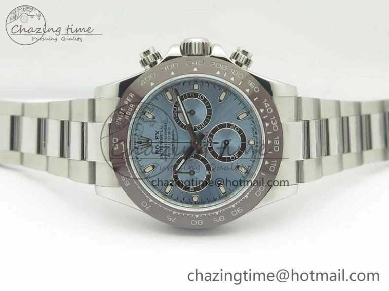 Daytona 116506 ARF 1:1 Best Edition 904L SS Case and Bracelet Ice Blue Dial Lume Markers A4130 Super Clone V ComfortFit 3410