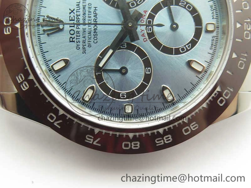 Daytona 116506 ARF 1:1 Best Edition 904L SS Case and Bracelet Ice Blue Dial Lume Markers A4130 Super Clone V ComfortFit 3410