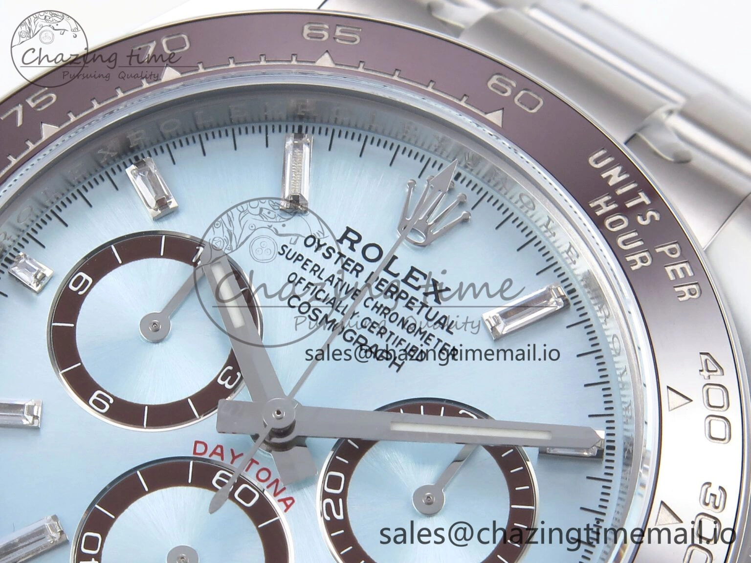 Daytona 116506 AR+SF 1:1 Best Edition Ice Blue Brown Dial Crystal Markers on SS Bracelet SH Sustainable 1009