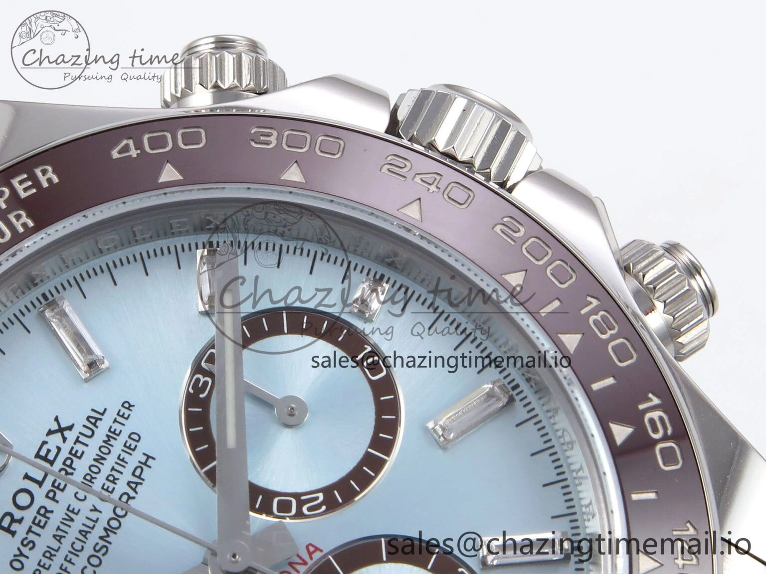 Daytona 116506 AR+SF 1:1 Best Edition Ice Blue Brown Dial Crystal Markers on SS Bracelet SH Sustainable 1009