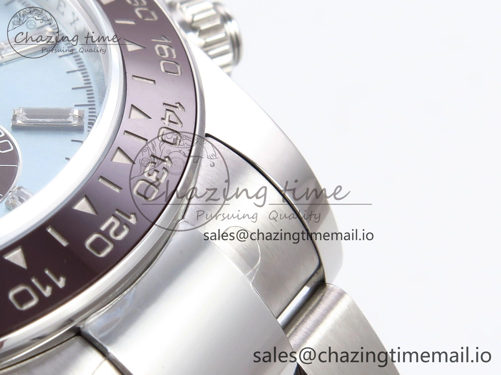 Daytona 116506 AR+SF 1:1 Best Edition Ice Blue Brown Dial Crystal Markers on SS Bracelet SH Sustainable 1009