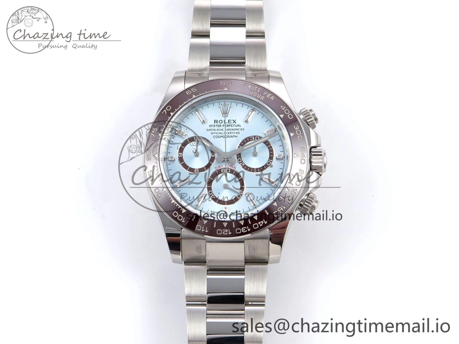 Daytona 116506 AR+SF 1:1 Best Edition Ice Blue Brown Dial Crystal Markers on SS Bracelet SH Sustainable 1009