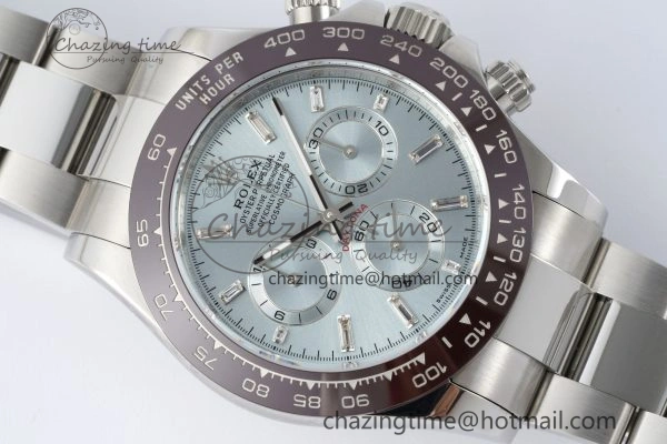 Attractive Daytona 116506 Brown Ceramic BTF 1:1 Best Edition Ice Blue Dial Crystal Marker on SS Bracelet SA4130 V 2214