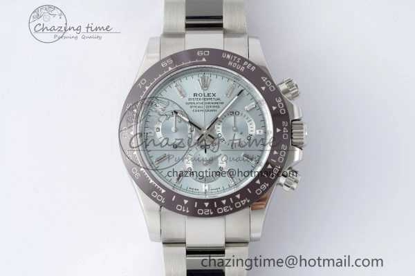 Attractive Daytona 116506 Brown Ceramic BTF 1:1 Best Edition Ice Blue Dial Crystal Marker on SS Bracelet SA4130 V 2214
