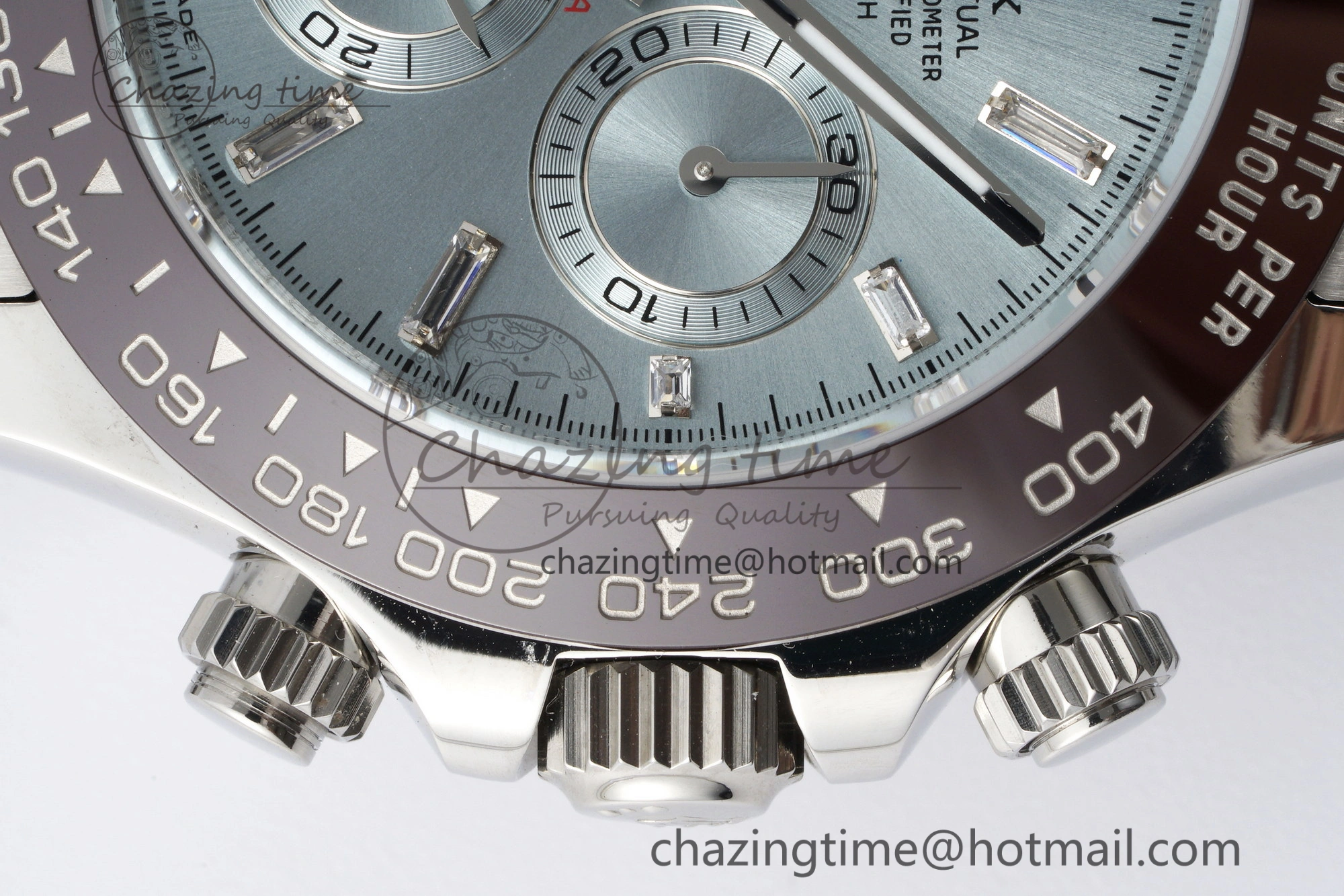Attractive Daytona 116506 Brown Ceramic BTF 1:1 Best Edition Ice Blue Dial Crystal Marker on SS Bracelet SA4130 V 2214