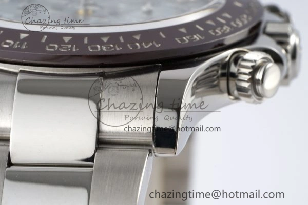 Attractive Daytona 116506 Brown Ceramic BTF 1:1 Best Edition Ice Blue Dial Crystal Marker on SS Bracelet SA4130 V 2214