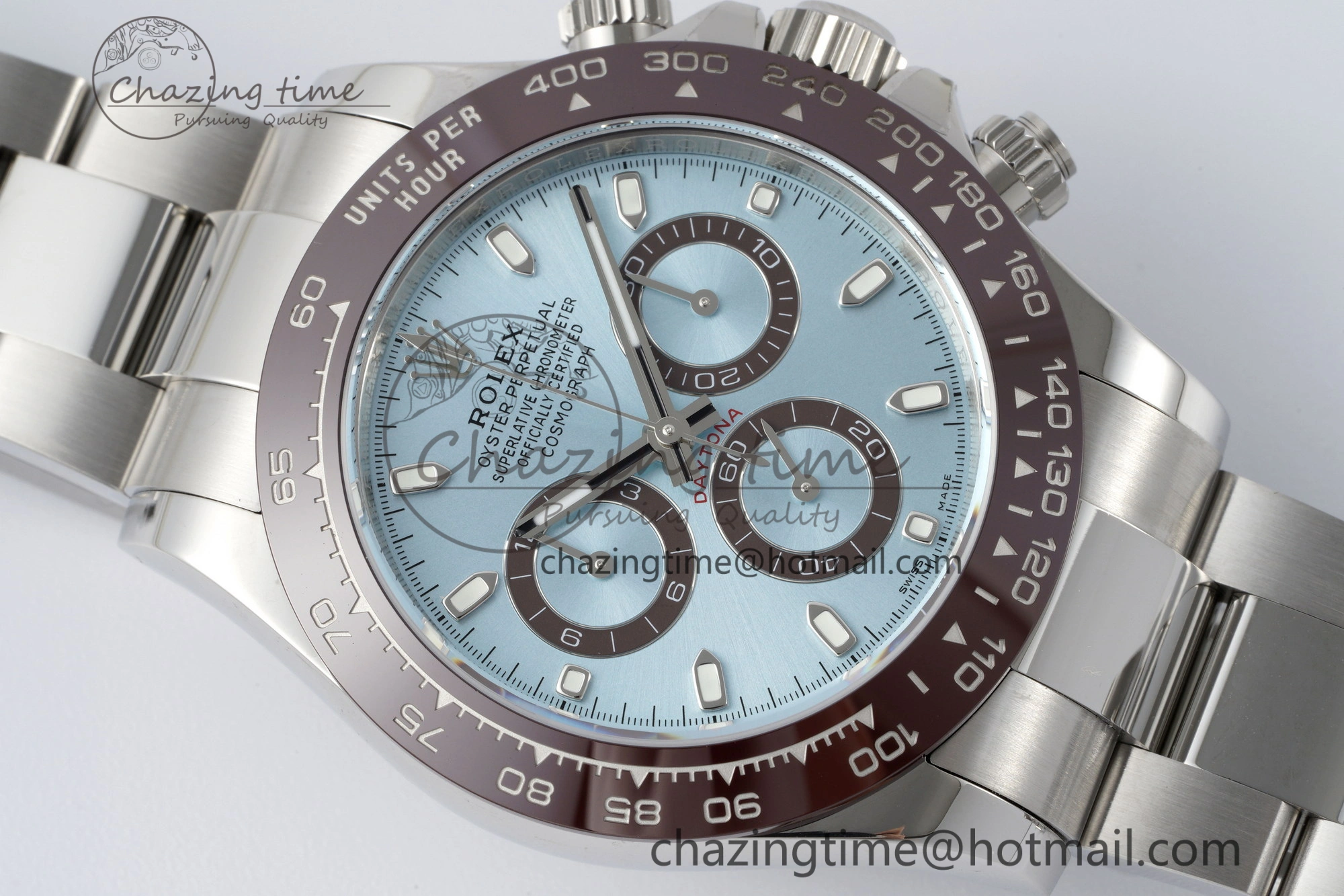 Daytona 116506 Brown Ceramic BTF 1:1 Best Edition Ice Blue Dial on SS Bracelet SA4130 V UrbanStyle 2216