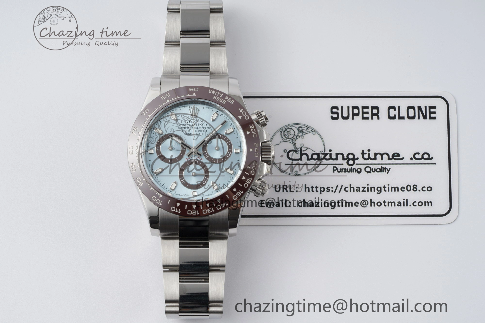 Daytona 116506 Brown Ceramic BTF 1:1 Best Edition Ice Blue Dial on SS Bracelet SA4130 V UrbanStyle 2216