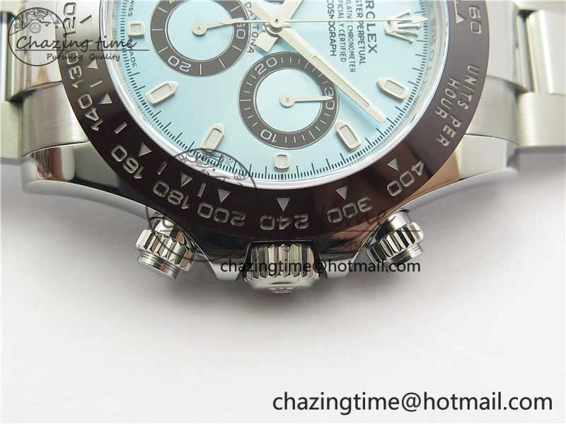 Daytona 116506 Brown Ceramic Bezel Noob 1:1 Best Edition 904L SS Case and Bracelet Ice Blue Dial SA4130 V Elegant 2983