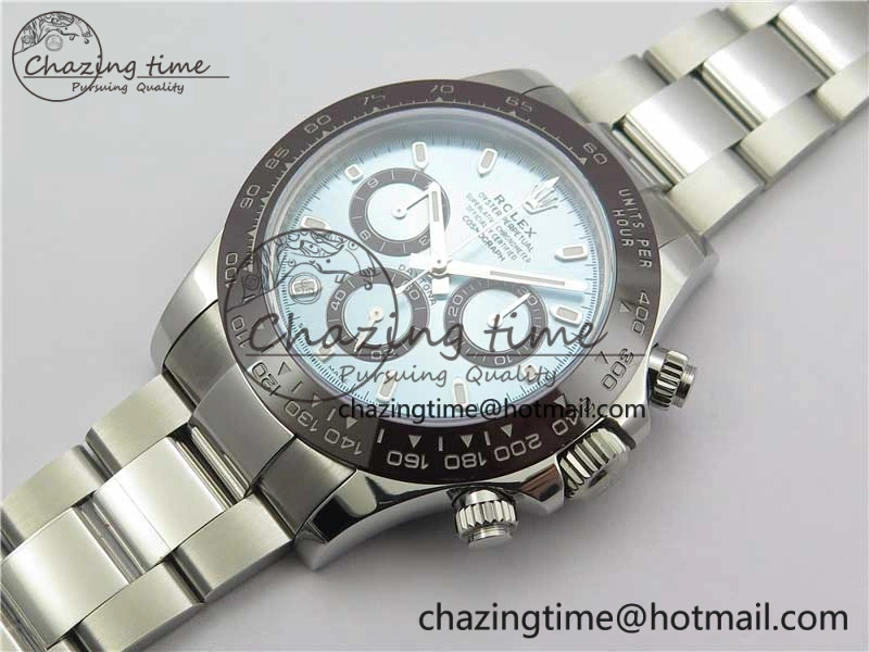 Daytona 116506 Brown Ceramic Bezel Noob 1:1 Best Edition 904L SS Case and Bracelet Ice Blue Dial SA4130 V Elegant 2983