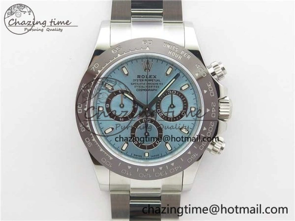 Daytona 116506 Brown Ceramic Bezel Noob 1:1 Best Edition 904L SS Case and Bracelet Ice Blue Dial SA4130 V Elegant 2983