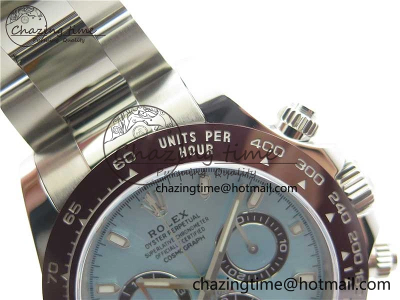 Daytona 116506 Brown Ceramic Bezel Noob 1:1 Best Edition 904L SS Case and Bracelet Ice Blue Dial SA4130 V Elegant 2983