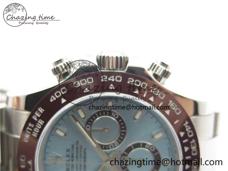 Daytona 116506 Brown Ceramic Bezel Noob 1:1 Best Edition 904L SS Case and Bracelet Ice Blue Dial SA4130 V Elegant 2983