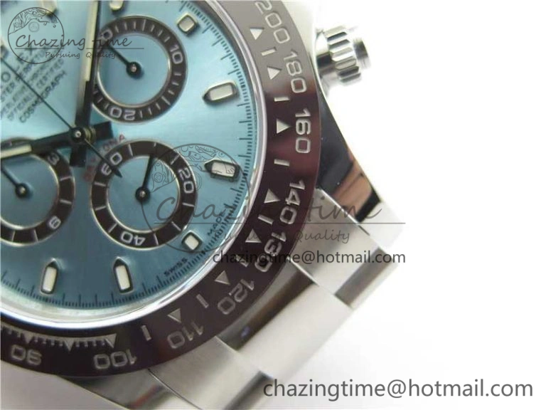Daytona 116506 Brown Ceramic Bezel Noob 1:1 Best Edition 904L SS Case and Bracelet Ice Blue Dial SA4130 V Elegant 2983