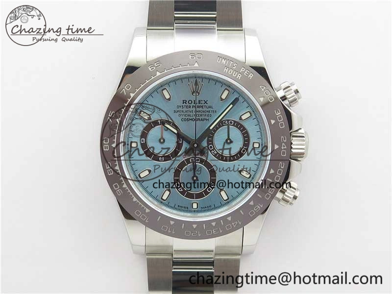 Daytona 116506 Brown Ceramic Bezel Noob 1:1 Best Edition 904L SS Case and Bracelet Ice Blue Dial SA4130 V Elegant 2983