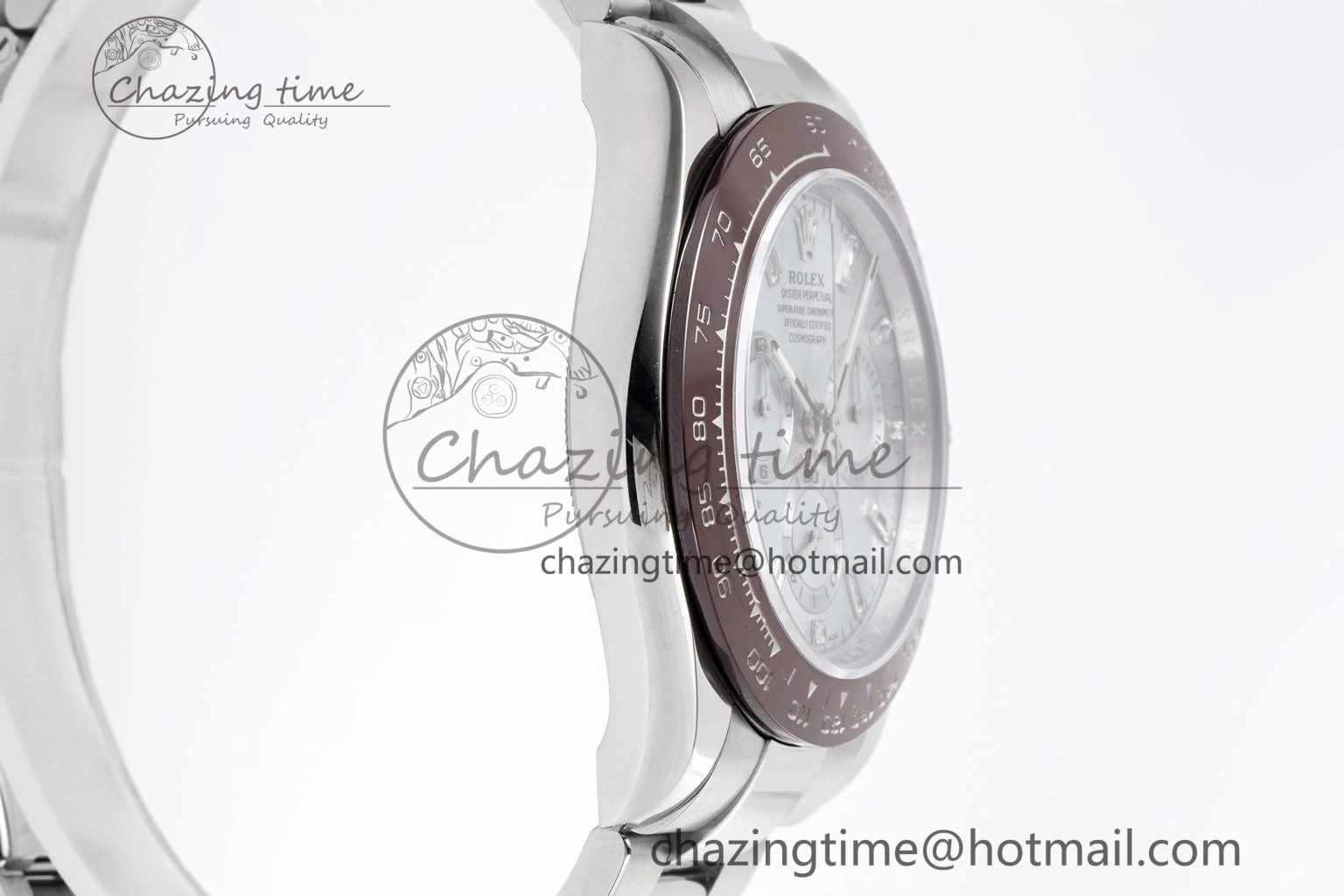 Daytona 116506 Brown Ceramic KING 1:1 Best Edition Ice Blue Dial Crystal Marker on SS Bracelet SH QuickDry 1915