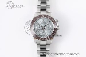 Daytona 116506 Brown Ceramic KING 1:1 Best Edition Ice Blue Dial Crystal Marker on SS Bracelet SH QuickDry 1915