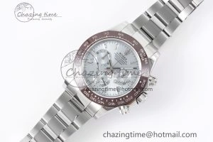 Daytona 116506 Brown Ceramic KING 1:1 Best Edition Ice Blue Dial Crystal Marker on SS Bracelet SH QuickDry 1915