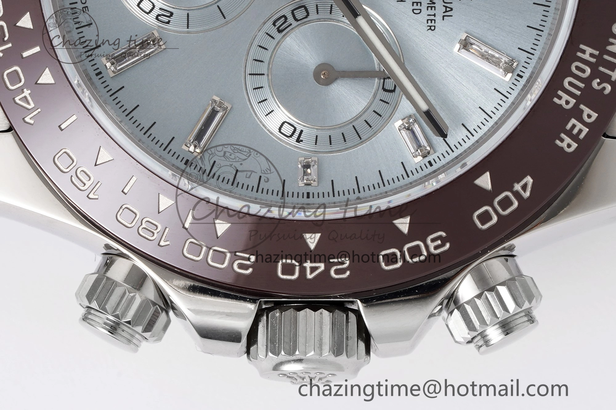 Daytona 116506 Brown Ceramic KING 1:1 Best Edition Ice Blue Dial Crystal Marker on SS Bracelet SH QuickDry 1915