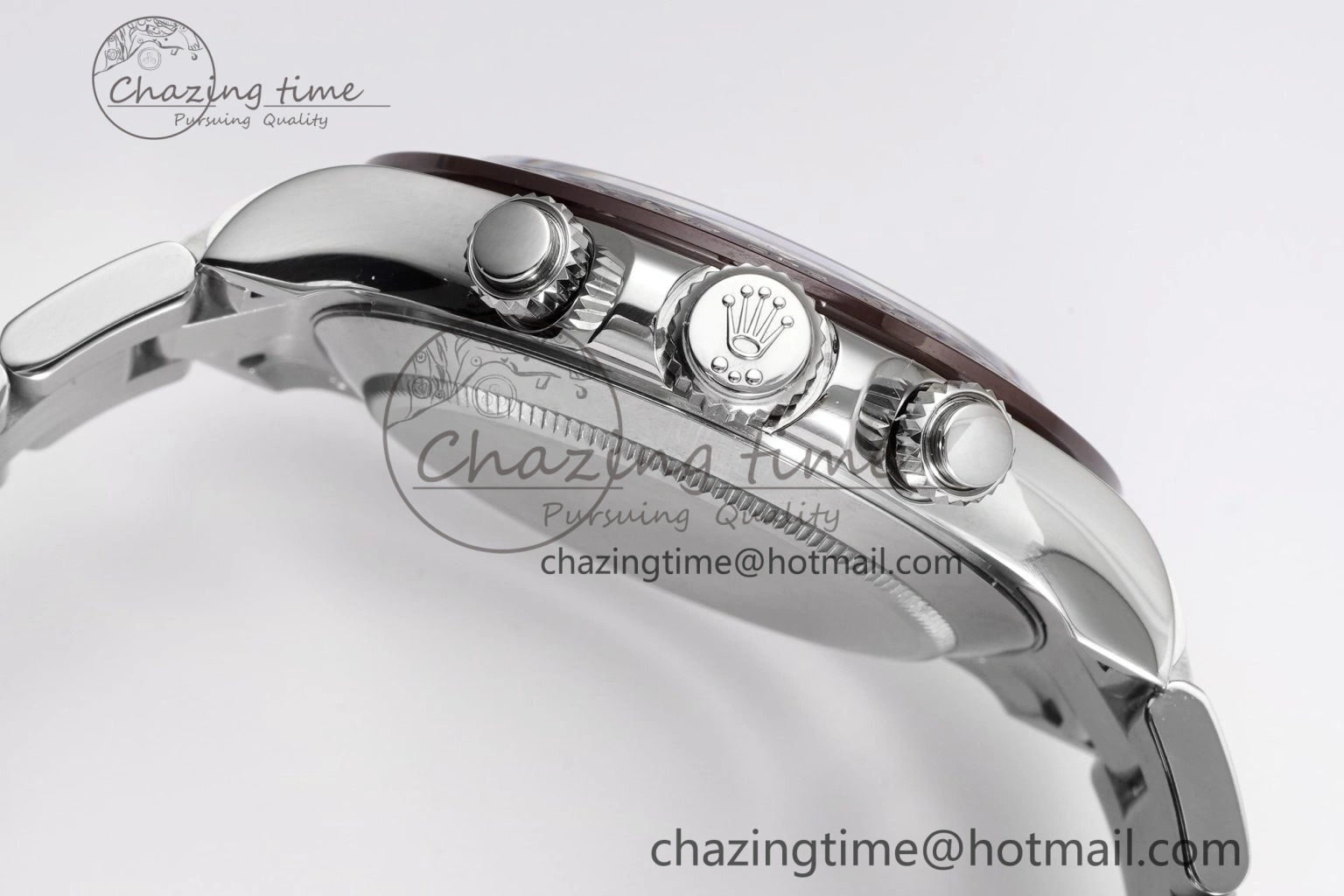 Daytona 116506 Brown Ceramic KING 1:1 Best Edition Ice Blue Dial Crystal Marker on SS Bracelet SH QuickDry 1915
