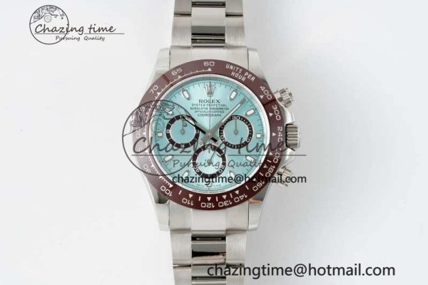Daytona 116506 Brown Ceramic QF 1:1 Best Edition Ice Blue Dial on SS Bracelet SA FastDry 2266