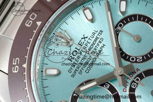 Daytona 116506 Brown Ceramic QF 1:1 Best Edition Ice Blue Dial on SS Bracelet SA FastDry 2266