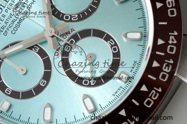 Daytona 116506 Brown Ceramic QF 1:1 Best Edition Ice Blue Dial on SS Bracelet SA FastDry 2266