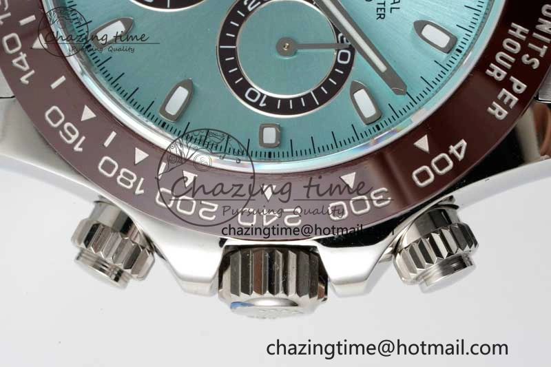 Daytona 116506 Brown Ceramic QF 1:1 Best Edition Ice Blue Dial on SS Bracelet SA FastDry 2266