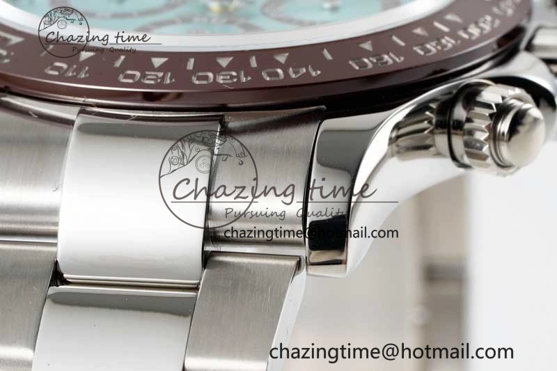 Daytona 116506 Brown Ceramic QF 1:1 Best Edition Ice Blue Dial on SS Bracelet SA FastDry 2266