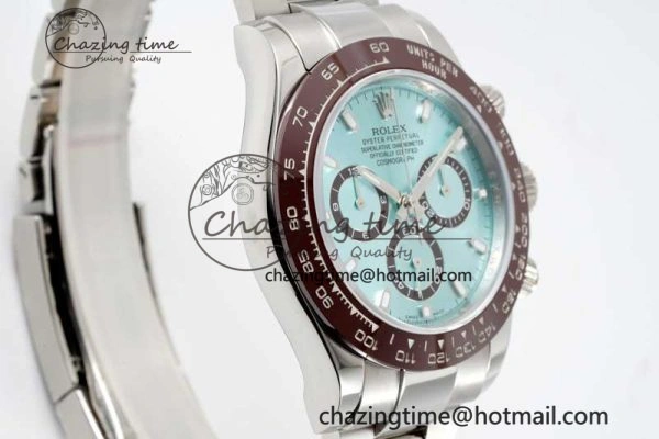 Daytona 116506 Brown Ceramic QF 1:1 Best Edition Ice Blue Dial on SS Bracelet SA FastDry 2266