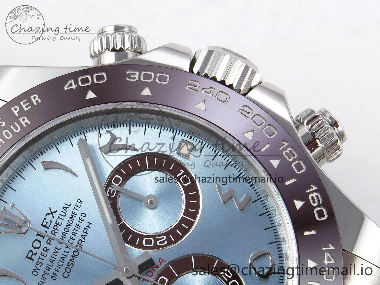 FlexibleFit Daytona 116506 Clean 1:1 Best Edition Ice Blue Dial Arabic Markers on SS Bracelet SA4130 V 1344