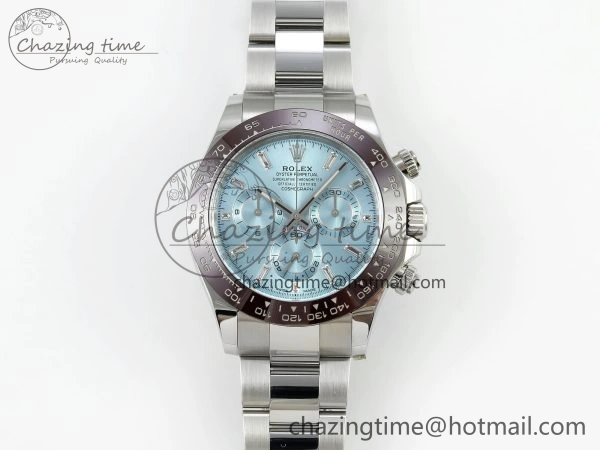 Sleek Daytona 116506 Clean 1:1 Best Edition Ice Blue Dial Crystal Markers on SS Bracelet SA4130 V 1702