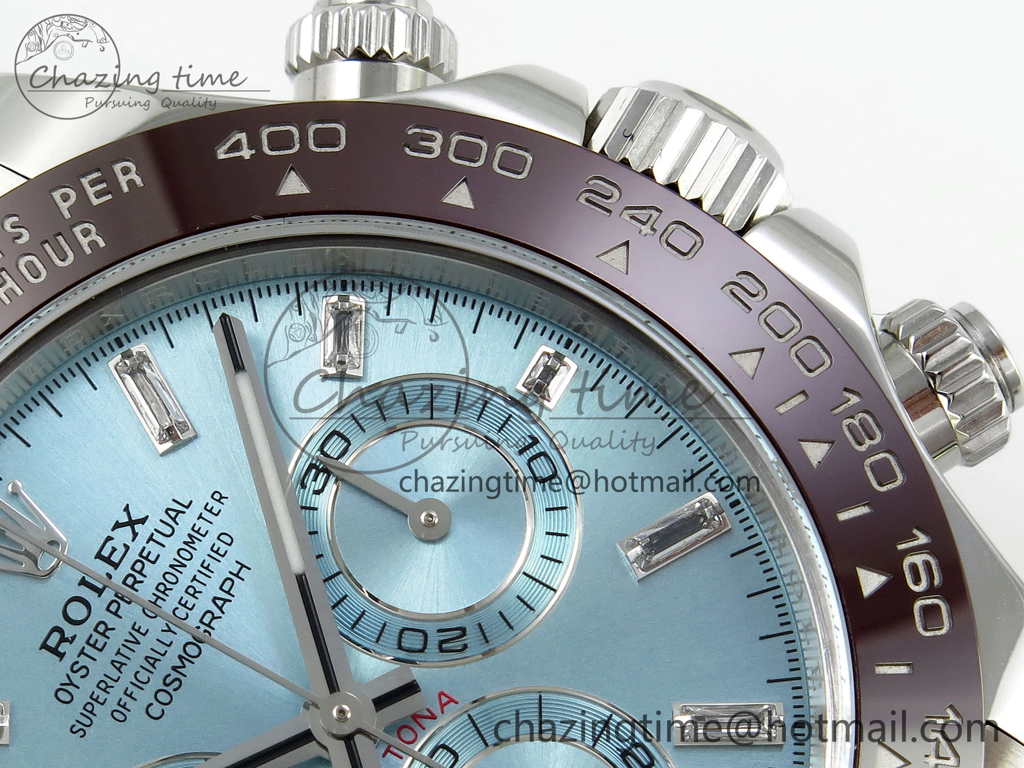 Sleek Daytona 116506 Clean 1:1 Best Edition Ice Blue Dial Crystal Markers on SS Bracelet SA4130 V 1702