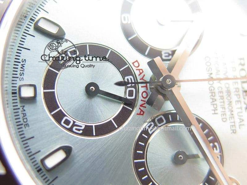 ComfortFit Daytona 116506 JF Best Edition Brown Ceramic Bezel Ice Blue Dial On SS Bracelet A 4025