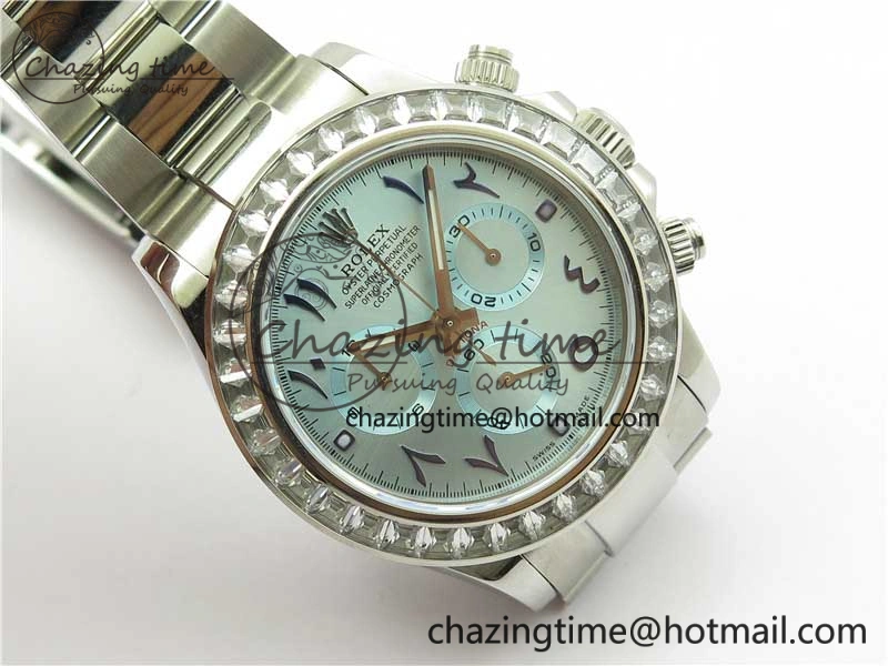 Daytona 116506 Middle East Edition Bp Maker Best Edition Ice Blue Blue Arabic Dial Diam Bezel On SS Bracelet A Lightweight 2895