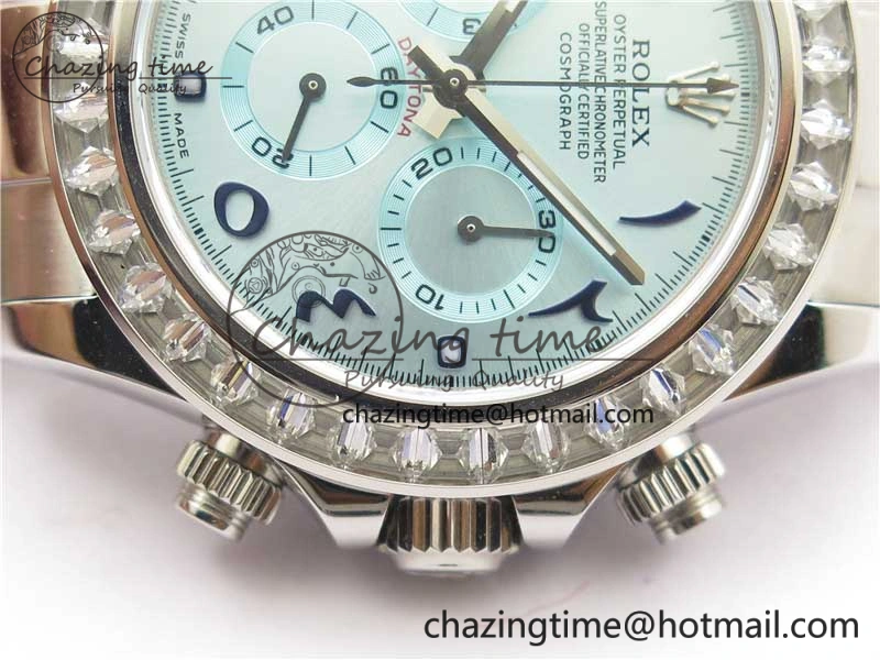 Daytona 116506 Middle East Edition Bp Maker Best Edition Ice Blue Blue Arabic Dial Diam Bezel On SS Bracelet A Lightweight 2895