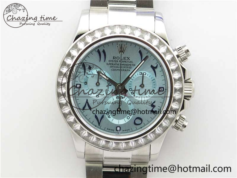 Daytona 116506 Middle East Edition Bp Maker Best Edition Ice Blue Blue Arabic Dial Diam Bezel On SS Bracelet A Lightweight 2895