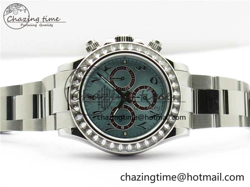 OnTrend Daytona 116506 Middle East Edition Bp Maker Best Edition Ice Blue Brown Arabic Dial Diam Bezel On SS Bracelet A 2897