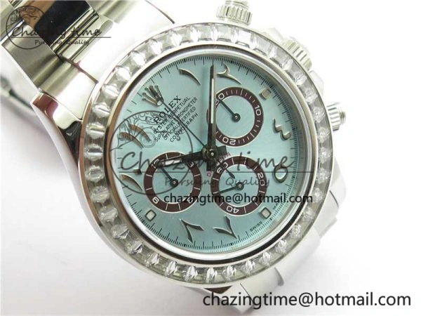 OnTrend Daytona 116506 Middle East Edition Bp Maker Best Edition Ice Blue Brown Arabic Dial Diam Bezel On SS Bracelet A 2897