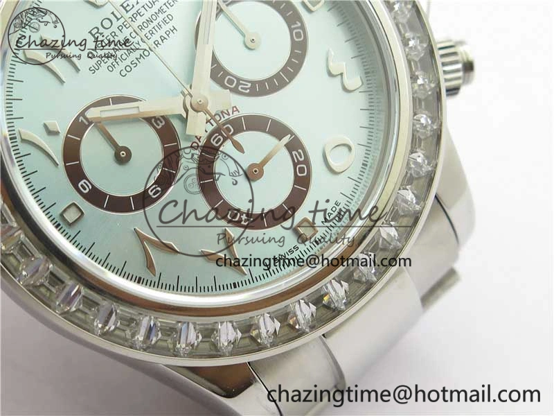 OnTrend Daytona 116506 Middle East Edition Bp Maker Best Edition Ice Blue Brown Arabic Dial Diam Bezel On SS Bracelet A 2897