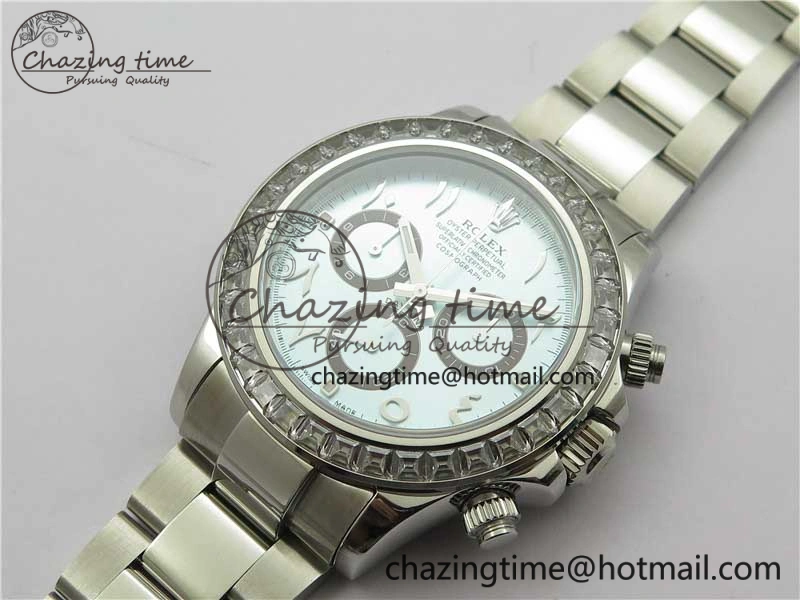 OnTrend Daytona 116506 Middle East Edition Bp Maker Best Edition Ice Blue Brown Arabic Dial Diam Bezel On SS Bracelet A 2897